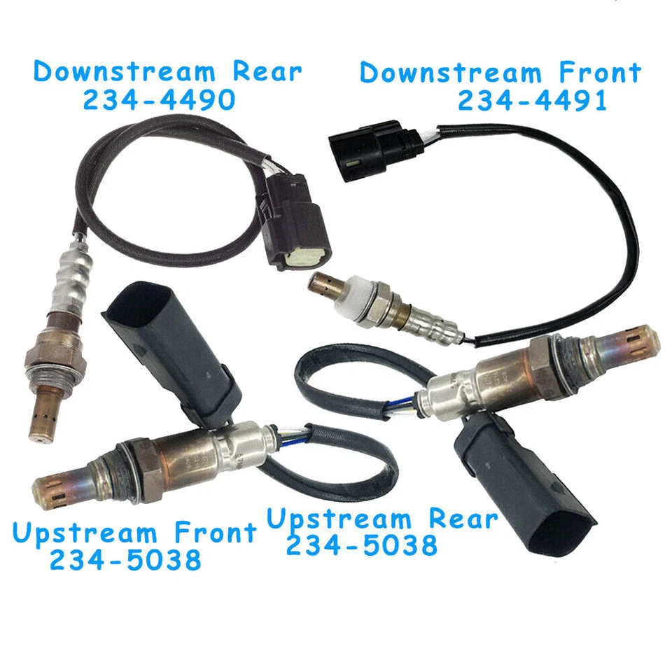 Sensor de oxígeno O2 1&2 4 piezas para Ford Edge 2011 2012 2013 2014 3,5 L 3,7 L delantero + trasero Foto 2 de 4