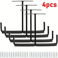 4 Pack Overhead Garage Storage Hooks Heavy Duty Utility Ceiling Hanger Rack US