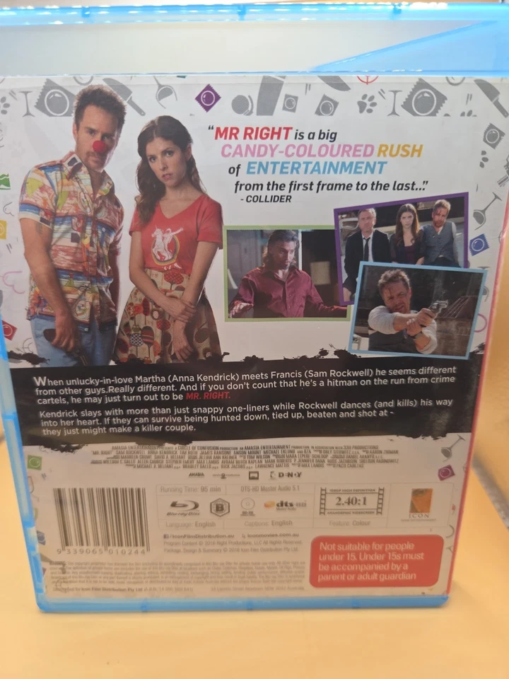 Mr. Right (Blu-ray, 2015) Like New - Free Ship - B7 - image 3 of 3