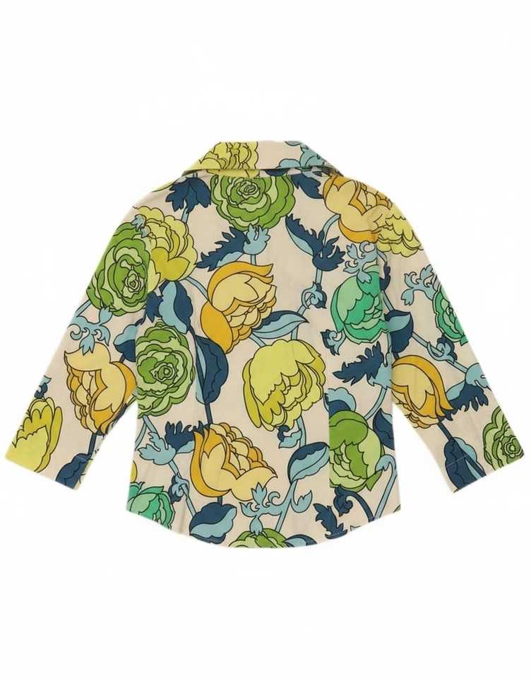 NARACAMICIE Womens 3/4 Sleeve Shirt Blouse UK 8 Small Multicoloured Floral AK01 — 第 2/4 张图片