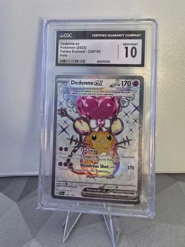 CGC 10 -Dedenne ex 239/193 Paldea Evolved Holo Full Art.