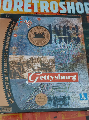 Gettysburg 1863 IBM PC (CD, Manual, Box) classic CIB works