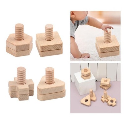 Holz Geometrische Formen Block Sortieren Grundfertigkeiten Lernen Sensorik Spielzeug Schraube