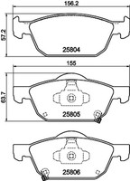 Hella Pagid Bremsbelagsatz Scheibenbremse 8DB 355 021-431 FüR Ix Fk Civic Honda