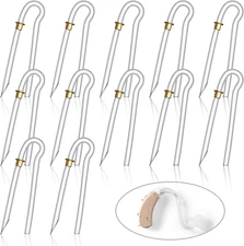 12 Pcs Hearing Aid Tubes Preformed BTE Earmold Tubing 3.5 x 2 mm Hearing Aid Rep