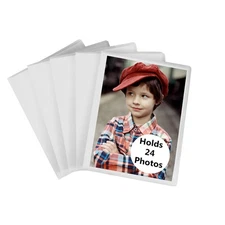 24-Photo Clear Cover Photo Albums, 5x7-Inch, 5-Pack to and Display Memories, ...