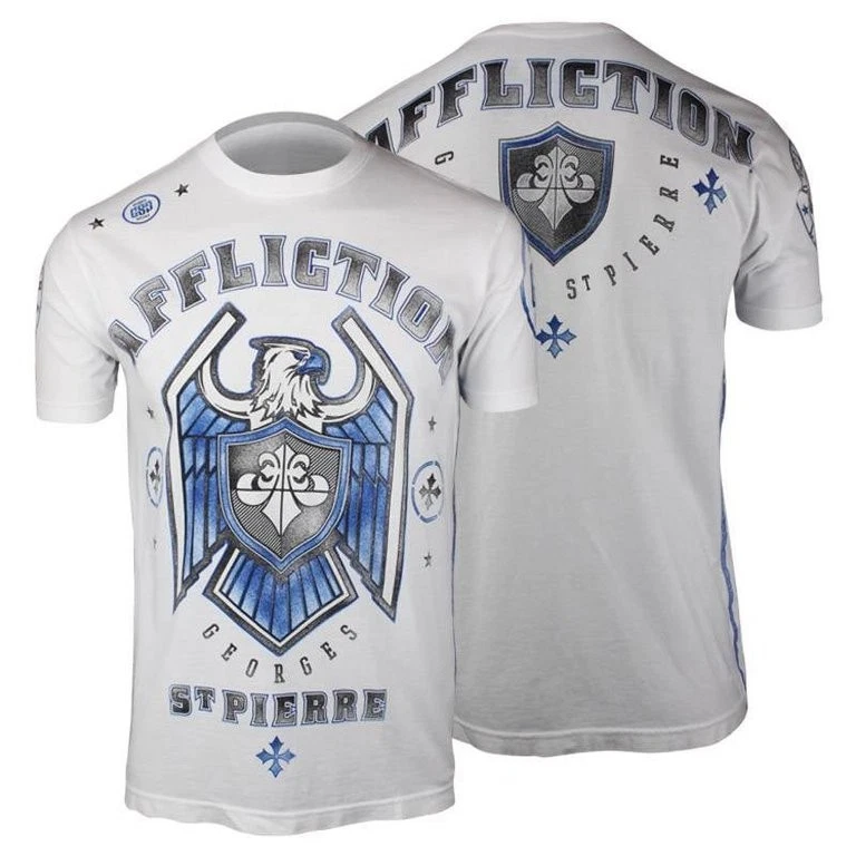 $58 AFFLICTION Georges St Pierre ROYAL GUARD Short Sleeve Slim Fit T-shirt NWT