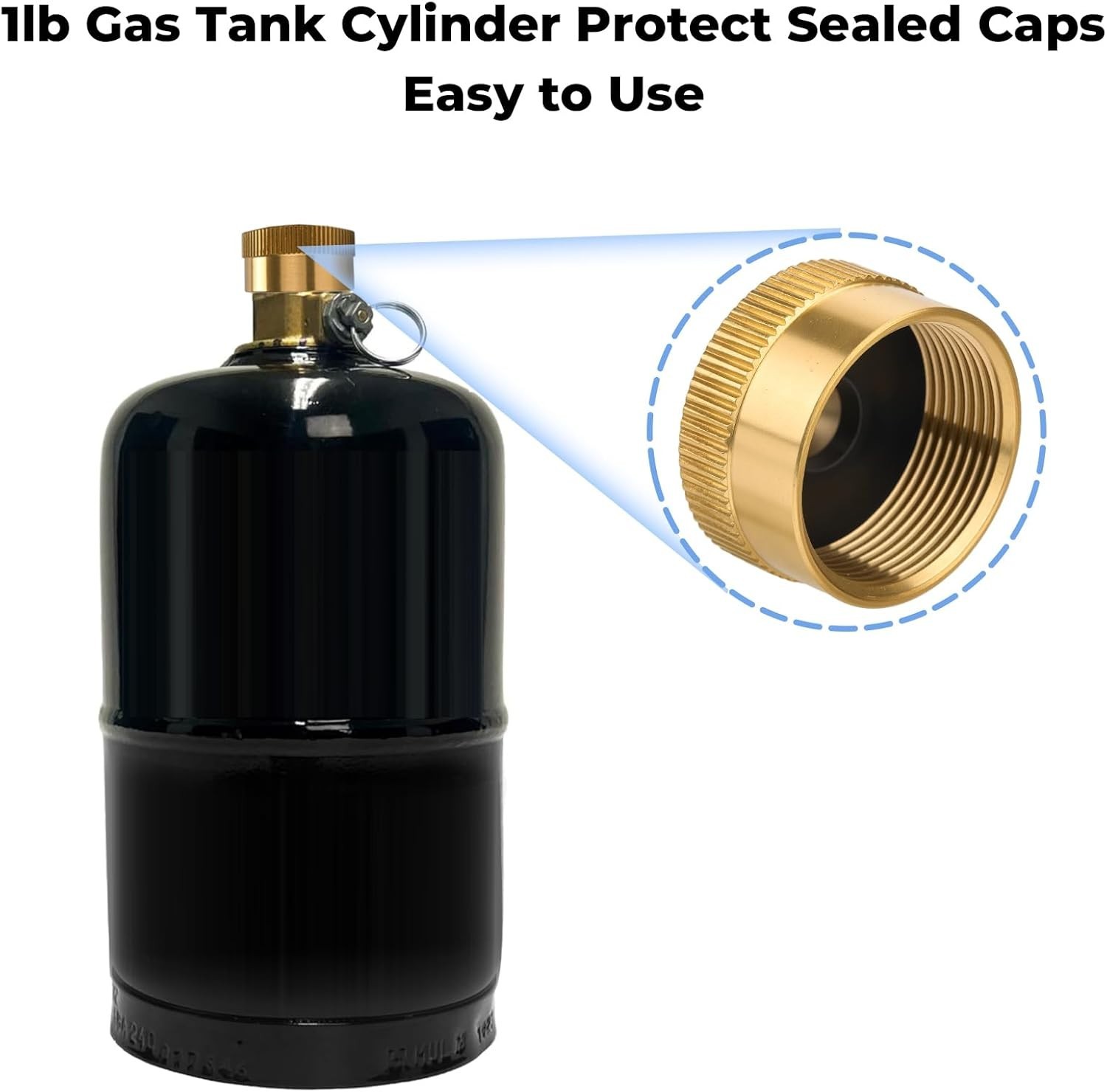 6PCS Solid Brass Propane Bottle Caps For Refill 1 LB Gas Tank Cylinder Seal NEW