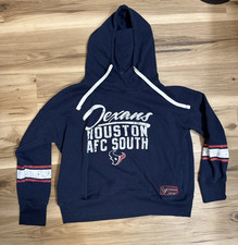 NFL Houston Texans Hoodie Mens L Blue Pullover Sweatshirt Football Team Fleece