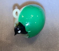 Vtg Chick In Egg Cracker Jack Gumball Charm Toy Penny King PK HK Mechanical Hong