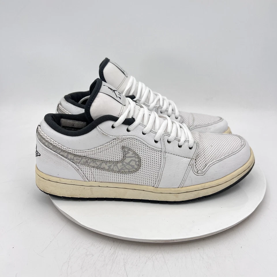 Nike Air Jordan 1 Phat Retro Bajo Hombres Talla 11 338145-110 Blanco Antracita Zapatos Foto 2 de 4