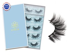 Lashes False Eyelashes 5 Pair 6D Mink 15mm Fluffy Wispy Natural Look DYSILK