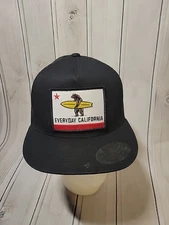 The Classic Yupoong Everyday California Trucker Hat Men One Size Black Flat Brim