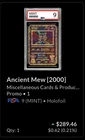 PSA 9 Ancient Mew 2000 Movie Promo Holo Pokémon TCG Card #1 English