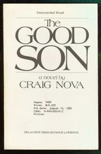 Craig NOVA / The Good Son Uncorrected Proof 1st 1982