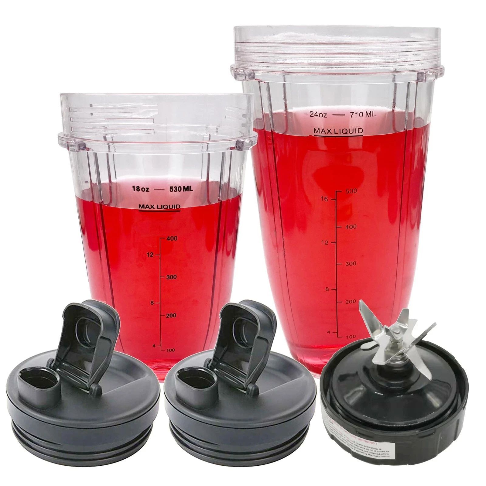 Replacement 18oz/24oz Cup with Spout Lid with Pro Extractor Blades with 6male...