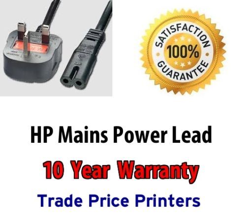 UK Mains Power Lead For HP Deskjet Printer Power Supply, Select Model In Advert - Picture 1 of 1