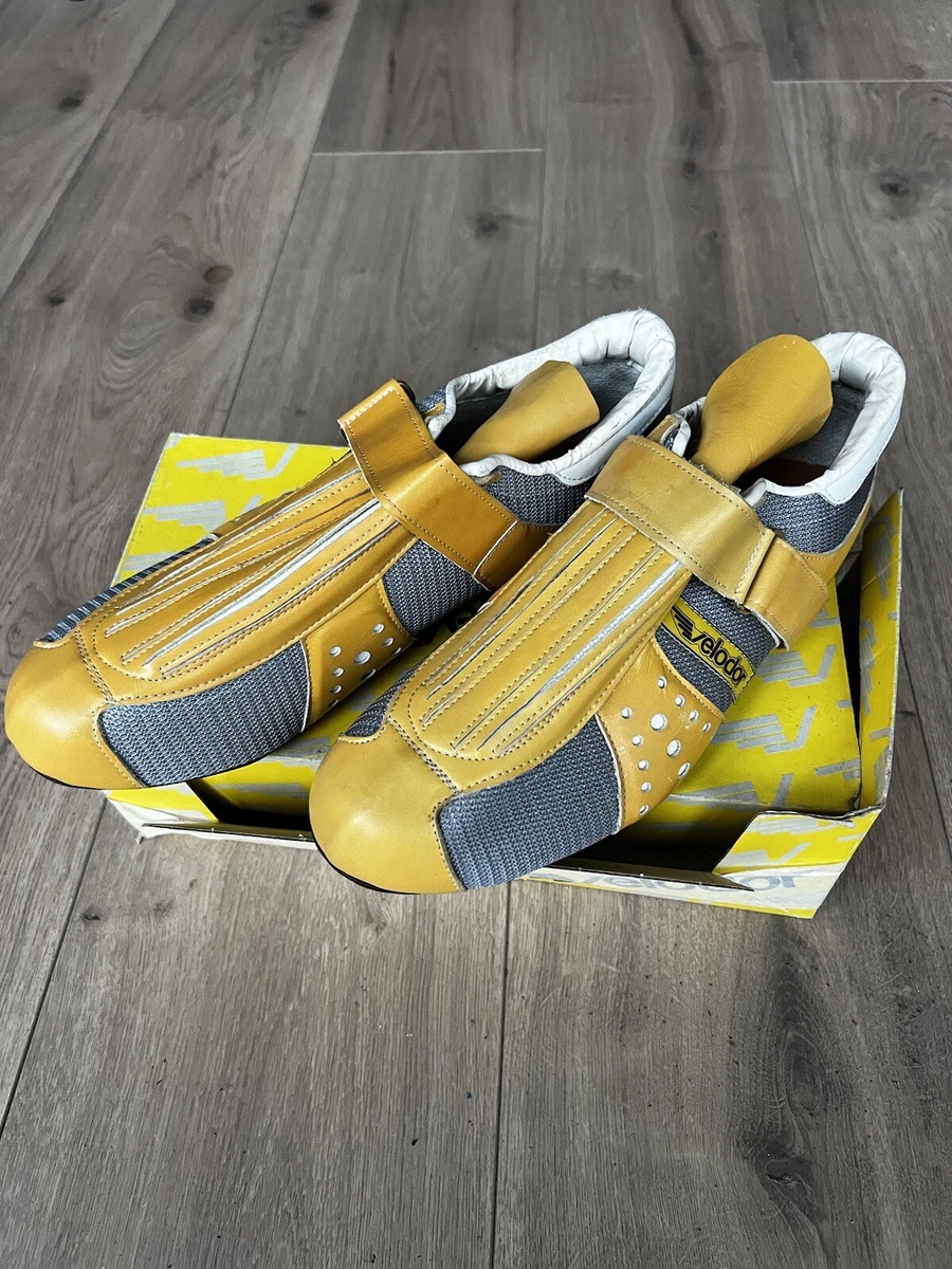 Chaussures Vintage PINARELLO (T43) Cuir 80/90s Vélo Cycling Shoes