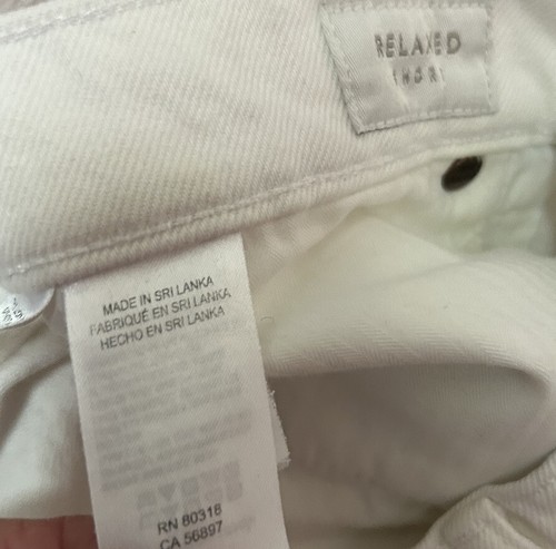 Lucky Brand Jean Shorts Size 10 / 30 White Denim Cut Off - Picture 4 of 6