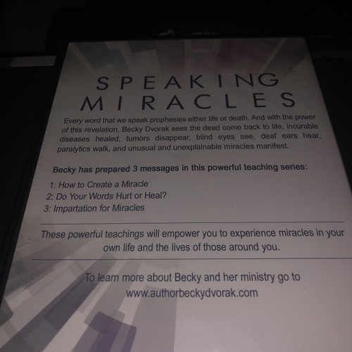 Speaking Miracles - Becky Dvorak CD 2018 FAITH SPIRITUAL RARE OOP NR - BRAND NEW - Picture 2 of 7