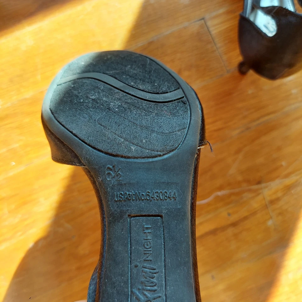 Fioni Night Short Black Open Heel With Rhinestone Detail Size 6 1/2 Prom - Image 4 of 4