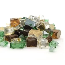 Irish Gold, Green, Amber 1/2" Premium Reflective Fire Glass Fireplace & Fire Pit