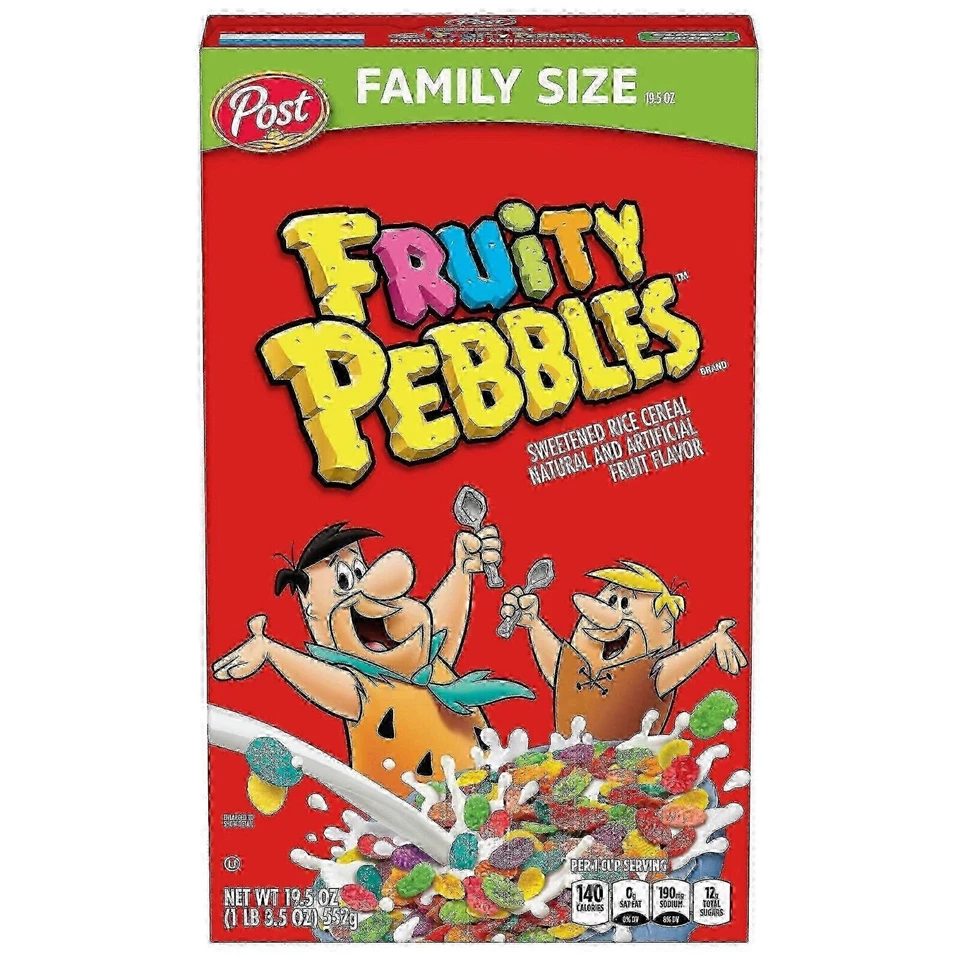 GENERAL MILLS Fruity Pebbles Cereal Family Formato 552g Confezione (Importazione USA)