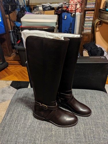INC Womens Fadoral Leather Knee High 