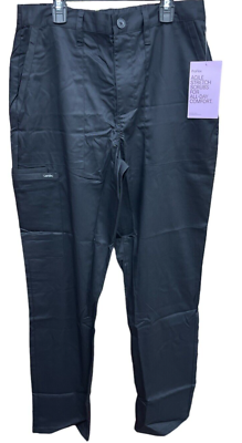#ad 1 Pair Landau ProFlex Men’s Zip Fly Cargo Scrub Pants Black LB408 Medium Regular $19.99