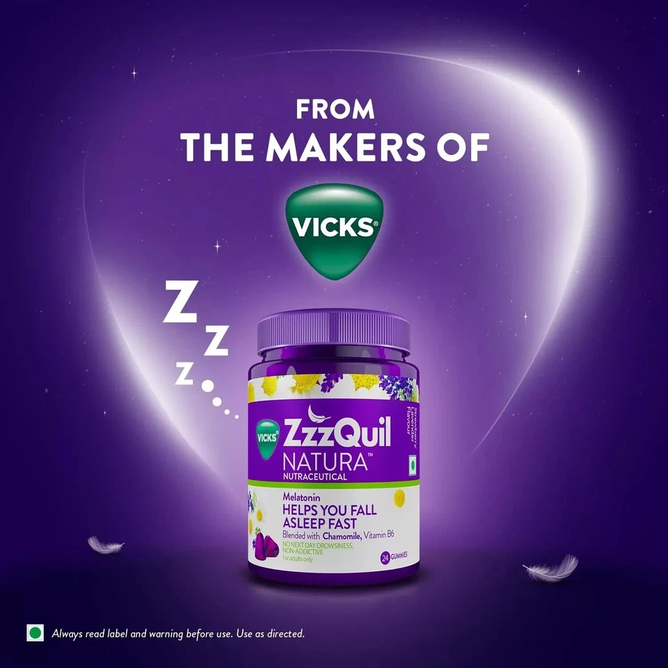 Gomosa para dormir Vicks ZzzQuil Natura no adictiva para unisex natural FS Foto 4 de 4