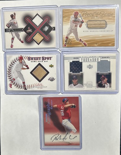 1999 Fleer Skybox Autograph Rick Ankiel On-Card Auto 5 Card Lot Spx Sweet Spot