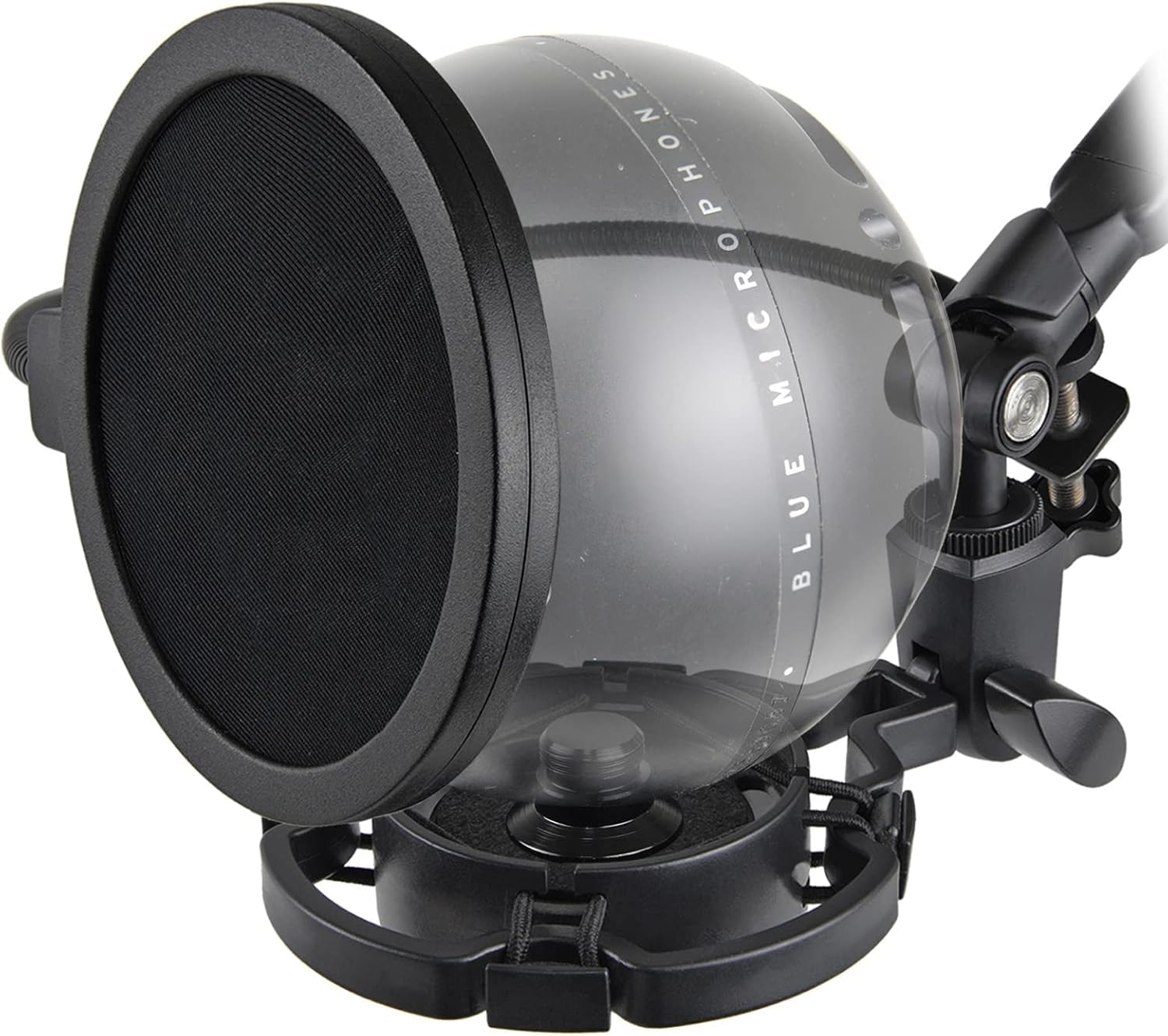 Blue Snowball Shock Mount with Pop Filter, Noise Reduction Microphone Shock Moun