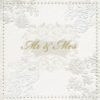 16 SERVIETTEN MR.&MRS. 3lg 33x33cm  HOCHZEIT DEKO TISCHDEKO PARTY GOLDHOCHZEIT