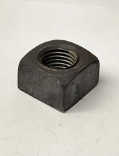 (2) 1"-8 Square Nuts Steel Plain HEAVY 1 inch SQUARE NUT (1-5/8 wide X 1"thk)
