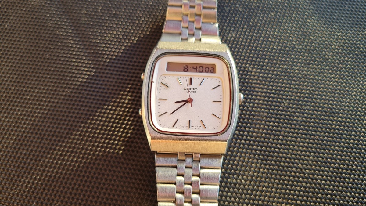 SEIKO H557-5320 Men's Watch Working Product vintage Digital Analog