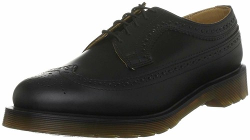 Para Hombres Zapatos Dr. Martens 3989 punta del ala Brogue Oxford 24340001  Negro Liso | eBay