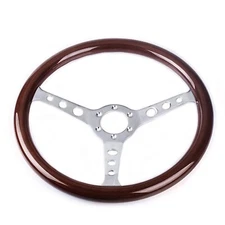 RASTP 15inch 380mm Classic Wood Grain Steering Wheel Quick Release Steering W...