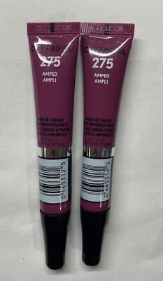 CoverGirl Melting Pout Metallics Gel Liquid Lipstick #275 Amped (2 Pack)