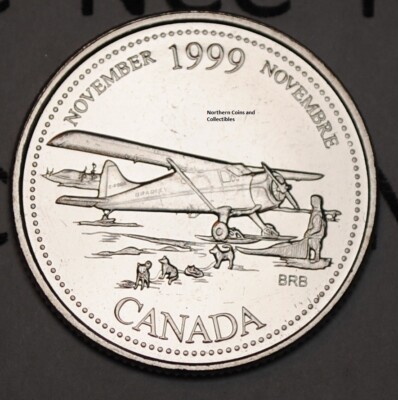 Canada 1999 November 25 cents UNC Millenium Series Canadian