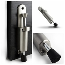 1/2X Door Gate Spring Loaded Kick Down Doorstop Zinc Alloy Garage Shed Stay Stop