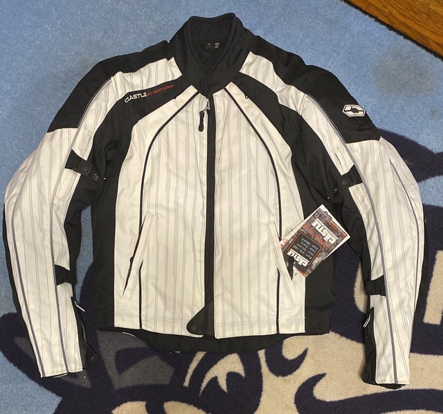 Men Castle X Racewear Streetwear Motorcycle Slate Jacket Small Black