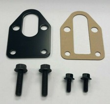 Sbc Black Fuel Pump Mounting Plate Gasket Bolts 283-400 Sb Chevy Grade 8 Bolts