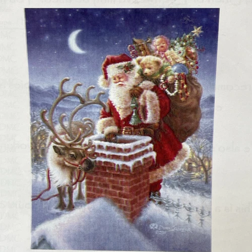 Heaven and Earth Designs FAITHFUL FRIENDS Santa Reindeer Chimney Dona Gelsinger - Picture 1 of 5