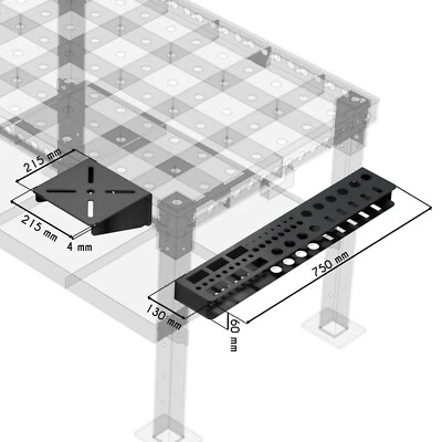 EMPULA Halterung für Schraubstock Werkzeughalter Schweißtisch Werkstatttisch