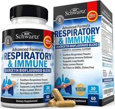BioSchwartz Respiratory & Immune Lung Support Supplement with Quercetin, Vitamin