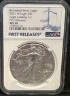 2021-W Type 2 Burnished Silver American Eagle NGC MS 70 Early Releases