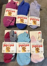 Pacas Women's M/L Low Cut Ankle Socks 6 Pack Multi Color