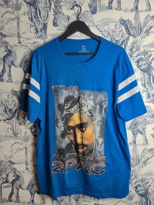 T-Shirt 2er Pack All Eyez On Me Blau Rap Style Vintage Xxl
