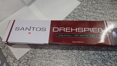 SANTOS Drehspieß für Weber Genesis inkl. Drehspieß-Korb   ungebraucht, OVP