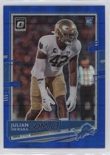 2020 Panini Donruss Optic Rookies Blue Scope Prizm Julian Okwara #144 2k3